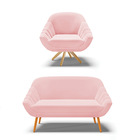 Kit 01 Namoradeira 02 Lugares E 01 Poltrona Giratória Giovana