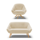 Kit 01 Namoradeira 02 Lugares E 01 Poltrona Giratória Giovana