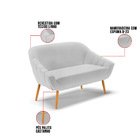 Kit 01 Namoradeira 02 Lugares E 01 Poltrona Giratória Giovana