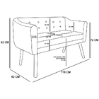 Kit 01 Namoradeira 02 Lugares E 01 Poltrona Giratória Julia L