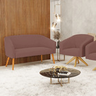 Kit 01 Namoradeira 02 Lugares E 01 Poltrona Giratória Stella