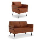 Kit 01 Namoradeira 02 Lugares E 01 Poltrona Mari Corano Pés P