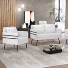 Kit 01 Namoradeira 02 Lugares E 01 Poltrona Mari Corano Pés P