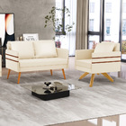 Kit 01 Namoradeira 02 Lugares E 01 Poltrona Mari Corino Bege