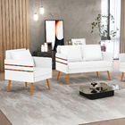 Kit 01 Namoradeira 02 Lugares E 01 Poltrona Mari Corino Branc