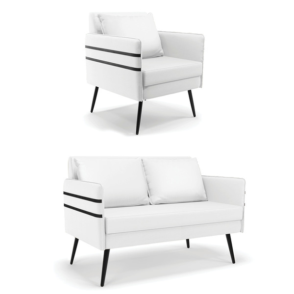 Kit 01 Namoradeira 02 Lugares E 01 Poltrona Mari Corino Pés P