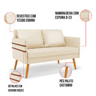 Kit 01 Namoradeira 02 Lugares E 01 Poltrona Mari Corino Pés P