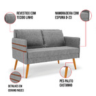 Kit 01 Namoradeira 02 Lugares E 01 Poltrona Mari Linho Base D