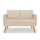 Kit 01 Namoradeira 02 Lugares E 01 Poltrona Mari Linho Palha