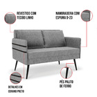 Kit 01 Namoradeira 02 Lugares E 01 Poltrona Mari Linho Pés Pa