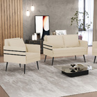 Kit 01 Namoradeira 02 Lugares E 01 Poltrona Mari Linho Pés Pa