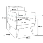 Kit 01 Namoradeira 02 Lugares E 01 Poltrona Mari Linho Pés Pa