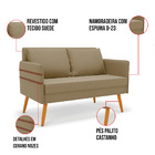 Kit 01 Namoradeira 02 Lugares E 01 Poltrona Mari Suede Base D