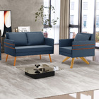 Kit 01 Namoradeira 02 Lugares E 01 Poltrona Mari Suede Base D