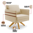 Kit 01 Namoradeira 02 Lugares E 01 Poltrona Mari Suede Bege B