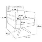 Kit 01 Namoradeira 02 Lugares E 01 Poltrona Mari Suede Bege B