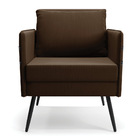 Kit 01 Namoradeira 02 Lugares E 01 Poltrona Mari Suede Marrom