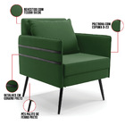 Kit 01 Namoradeira 02 Lugares E 01 Poltrona Mari Suede Pés Pa