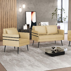 Kit 01 Namoradeira 02 Lugares E 01 Poltrona Mari Veludo Luxo