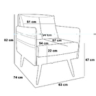 Kit 01 Namoradeira 02 Lugares E 01 Poltrona Mari Veludo Luxo