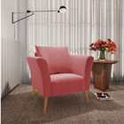 Kit 01 Namoradeira 02 Lugares E 01 Poltrona Marilia Linho Pés