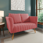 Kit 01 Namoradeira 02 Lugares E 01 Poltrona Marilia Linho Pés