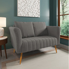 Kit 01 Namoradeira 02 Lugares E 01 Poltrona Marilia Linho Pés