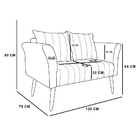 Kit 01 Namoradeira 02 Lugares E 01 Poltrona Marilia Linho Pés