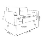 Kit 01 Namoradeira 02 Lugares E 01 Poltrona Marisa Suede Base