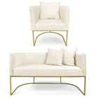 Kit 01 Namoradeira 02 Lugares E 01 Poltrona Paola Linho Gross