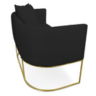 Kit 01 Namoradeira 02 Lugares E 01 Poltrona Paola Linho Preto