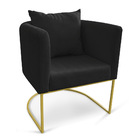 Kit 01 Namoradeira 02 Lugares E 01 Poltrona Paola Linho Preto