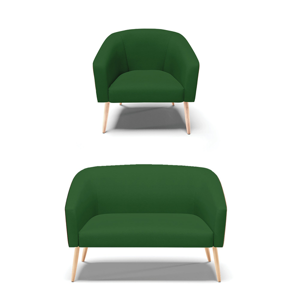 Kit 01 Namoradeira 02 Lugares E 01 Poltrona Stella Corano Noz