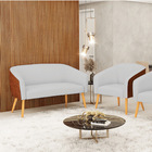 Kit 01 Namoradeira 02 Lugares E 01 Poltrona Stella Corano Noz