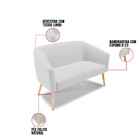 Kit 01 Namoradeira 02 Lugares E 01 Poltrona Stella Linho Cinz