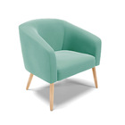 Kit 01 Namoradeira 02 Lugares E 01 Poltrona Stella Suede Azul