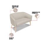 Kit 01 Namoradeira 02 Lugares E 01 Poltrona Stella Veludo Lux