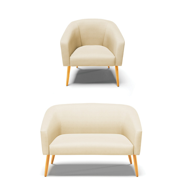 Kit 01 Namoradeira 02 Lugares E 01 Poltrona Stella Veludo Lux