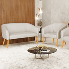 Kit 01 Namoradeira 02 Lugares E 01 Poltrona Stella Veludo Lux