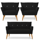 Kit 01 Namoradeira 02 Lugares E 02 Poltronas Anitta Com Stras