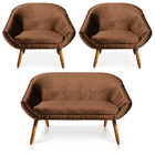 Kit 01 Namoradeira 02 Lugares E 02 Poltronas Giovana Acetinad