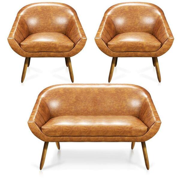 Kit 01 Namoradeira 02 Lugares E 02 Poltronas Giovana Corano N