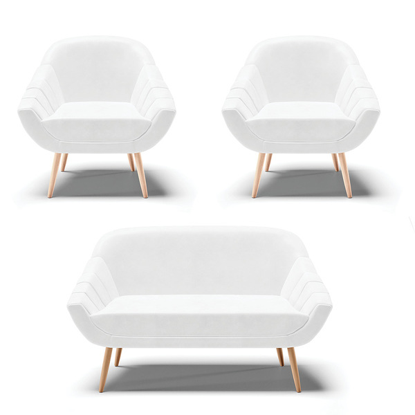 Kit 01 Namoradeira 02 Lugares E 02 Poltronas Giovana Corano P