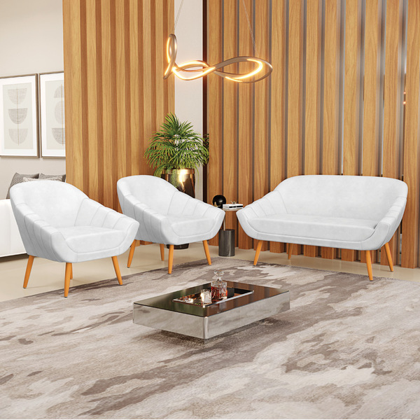 Kit 01 Namoradeira 02 Lugares E 02 Poltronas Giovana Corano P