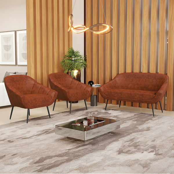 Kit 01 Namoradeira 02 Lugares E 02 Poltronas Giovana Corano P