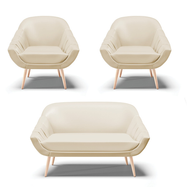 Kit 01 Namoradeira 02 Lugares E 02 Poltronas Giovana Corino B