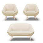 Kit 01 Namoradeira 02 Lugares E 02 Poltronas Giovana Corino B