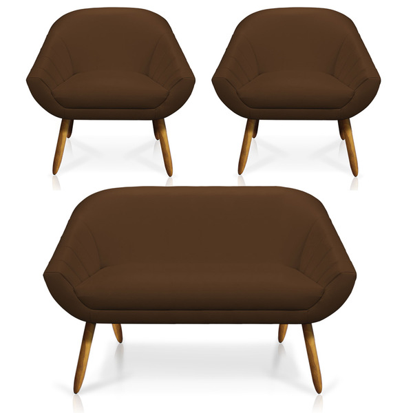 Kit 01 Namoradeira 02 Lugares E 02 Poltronas Giovana Corino M