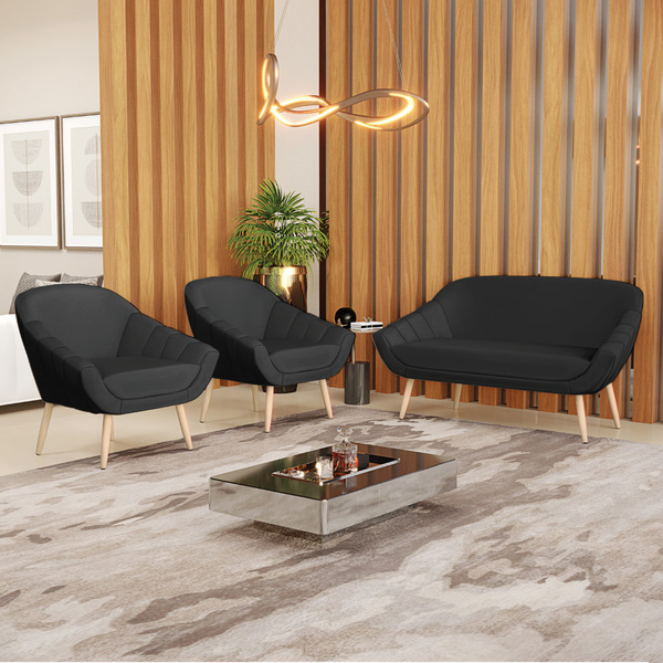 Kit 01 Namoradeira 02 Lugares E 02 Poltronas Giovana Corino P