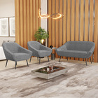 Kit 01 Namoradeira 02 Lugares E 02 Poltronas Giovana Linho Pé